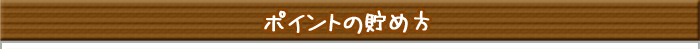 ポイントの貯め方